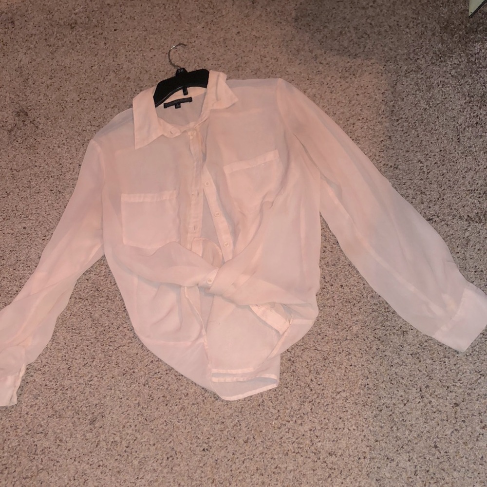 tan sheer top